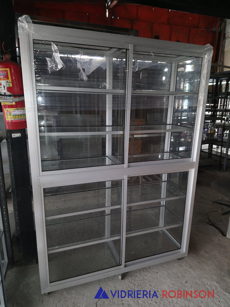 vitrinas de aluminio blanco