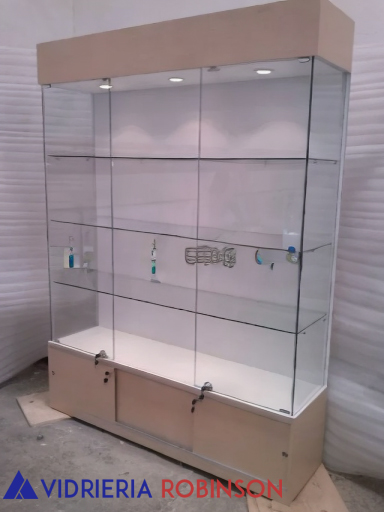vitrinas de vidrio para salon de belleza